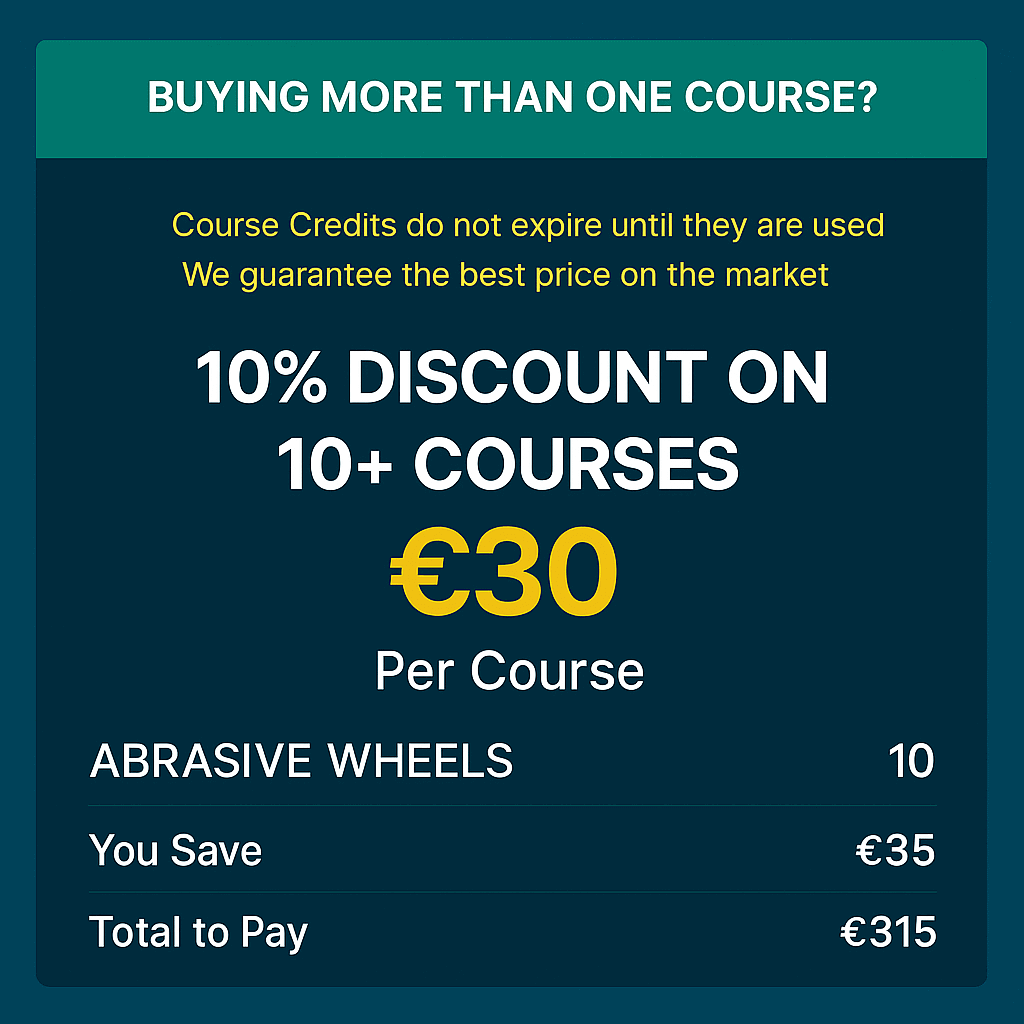 Enroll in Abrasive Wheels Training Course