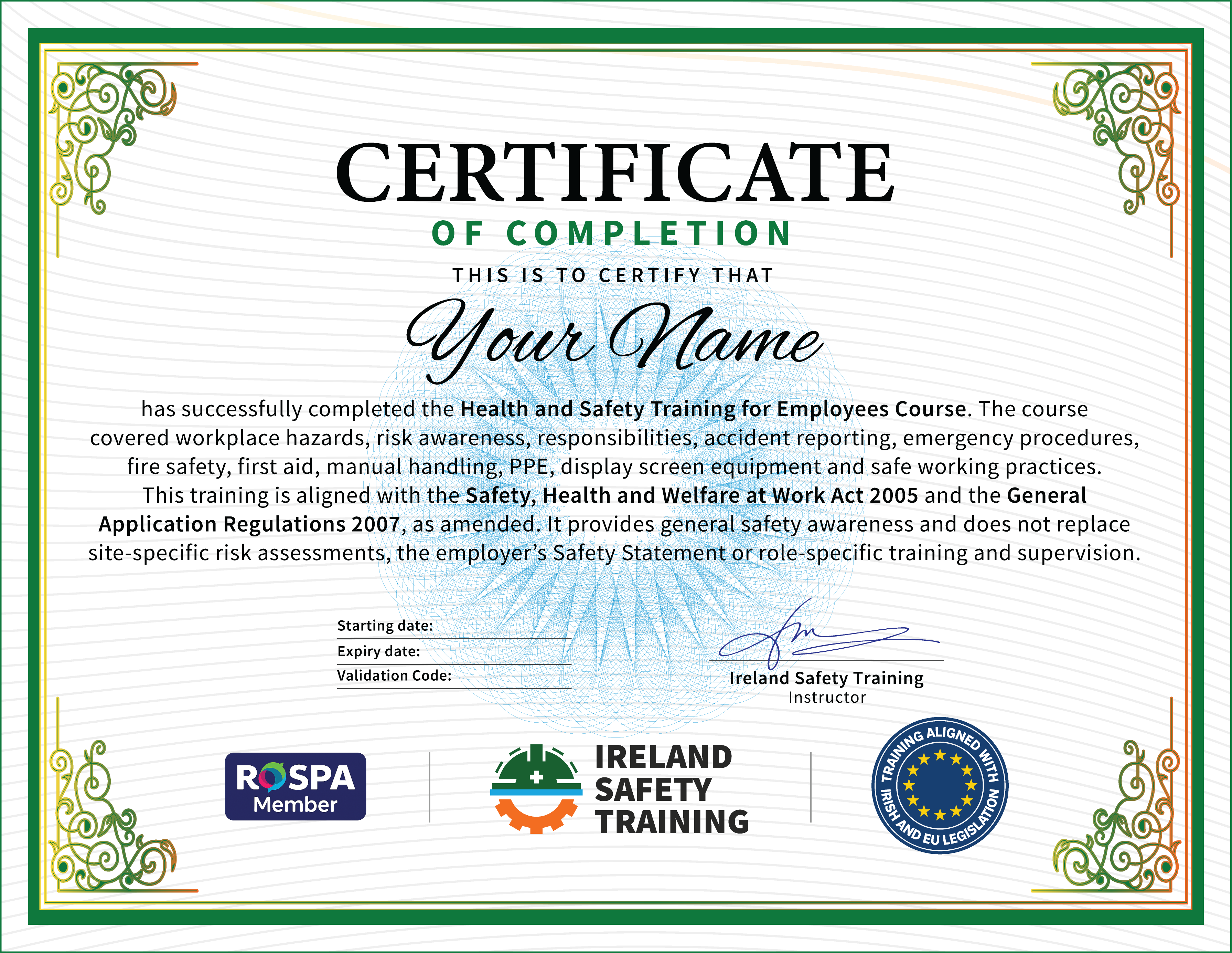 Health and Safety Training for Employees Certificate Ireland, CPD Certified Online Course